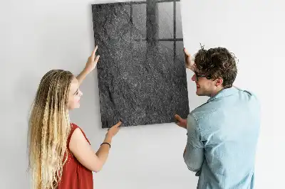 Magnetic dry erase board with rock texture