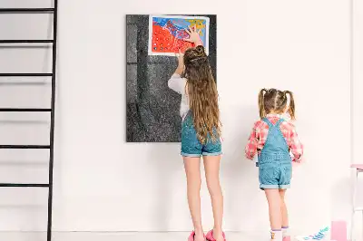 Magnetic dry erase board with rock texture
