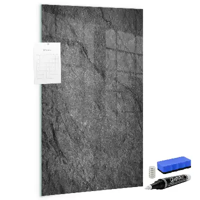 Magnetic dry erase board with rock texture