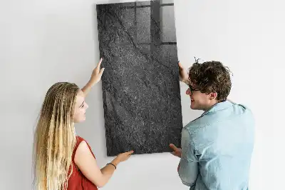 Magnetic dry erase board with rock texture
