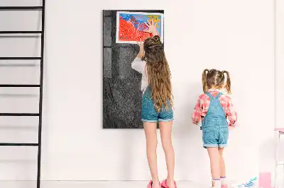 Magnetic dry erase board with rock texture