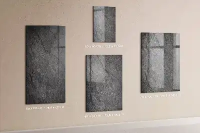 Magnetic dry erase board with rock texture