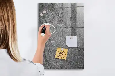 Magnetic dry erase board with rock texture