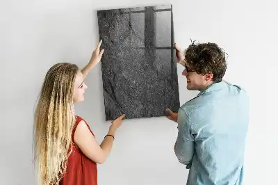 Magnetic dry erase board with rock texture