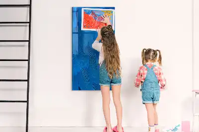 Magnetic dry erase board with bird feathers print
