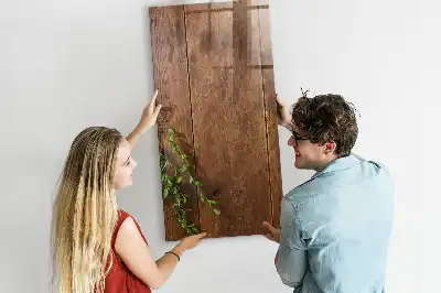Magnetic dry erase board with a rustic wood frame