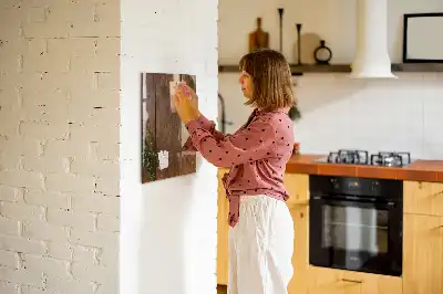 Magnetic dry erase board with a rustic wood frame