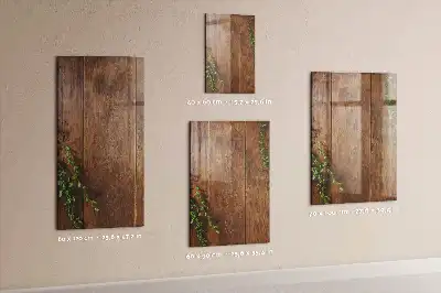 Magnetic dry erase board with a rustic wood frame