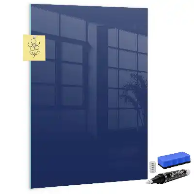 Magnetic dry erase board in navy blue