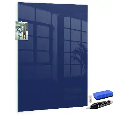 Magnetic dry erase board in navy blue
