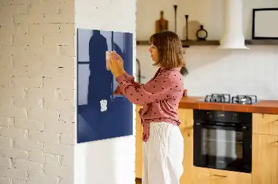 Magnetic dry erase board in navy blue