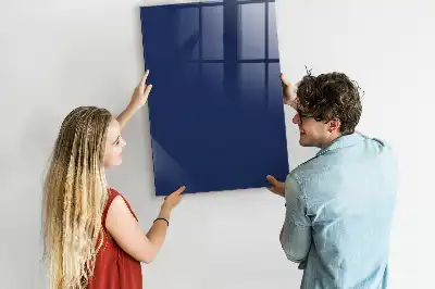 Magnetic dry erase board in navy blue