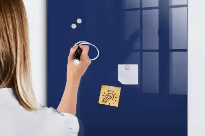 Magnetic dry erase board in navy blue