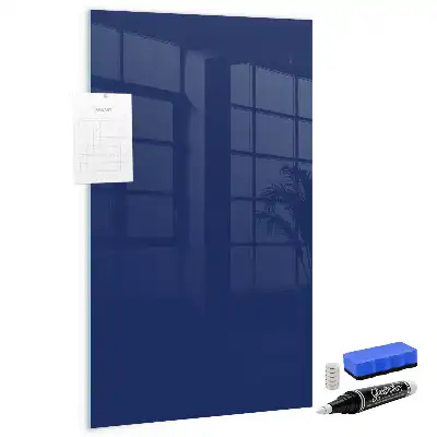 Magnetic dry erase board in navy blue