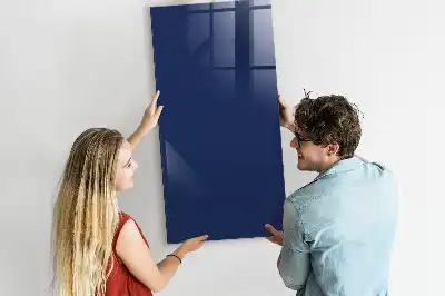 Magnetic dry erase board in navy blue
