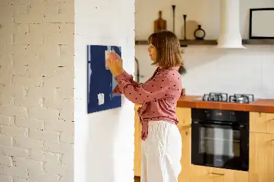 Magnetic dry erase board in navy blue