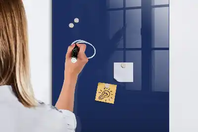 Magnetic dry erase board in navy blue