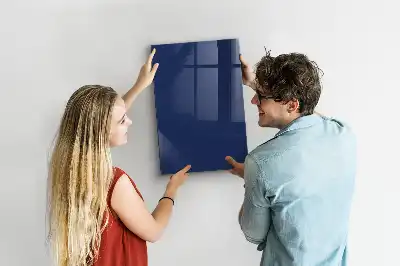 Magnetic dry erase board in navy blue