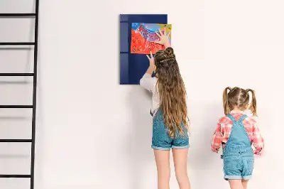 Magnetic dry erase board in navy blue