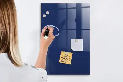 Magnetic dry erase board in navy blue