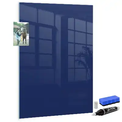 Magnetic dry erase board in navy blue