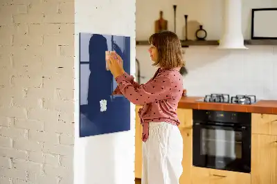 Magnetic dry erase board in navy blue