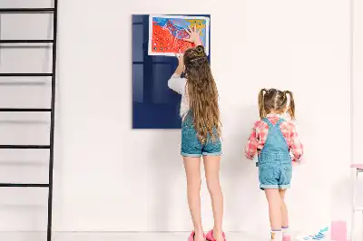 Magnetic dry erase board in navy blue