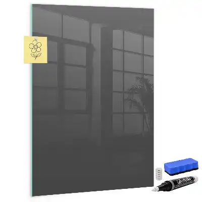 Dry erase magnetic board grey