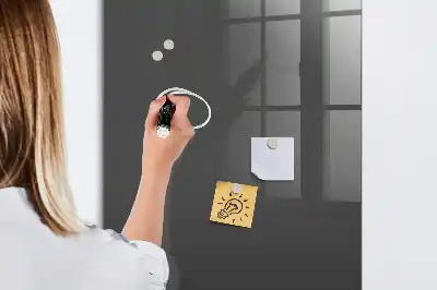 Dry erase magnetic board grey