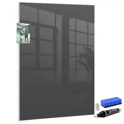 Dry erase magnetic board grey