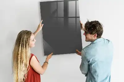 Dry erase magnetic board grey