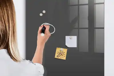 Dry erase magnetic board grey