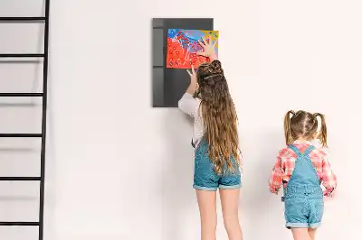 Dry erase magnetic board grey