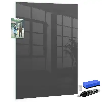 Dry erase magnetic board grey