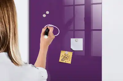 Magnetic dry erase board in purple