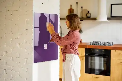 Magnetic dry erase board in purple
