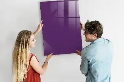 Magnetic dry erase board in purple