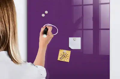 Magnetic dry erase board in purple