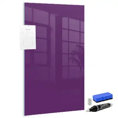 Magnetic dry erase board in purple