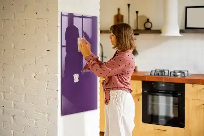Magnetic dry erase board in purple