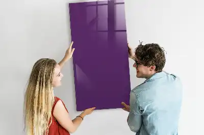 Magnetic dry erase board in purple