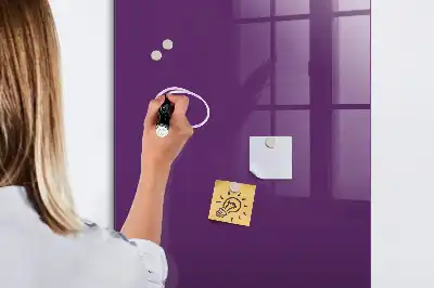 Magnetic dry erase board in purple