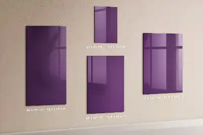 Magnetic dry erase board in purple