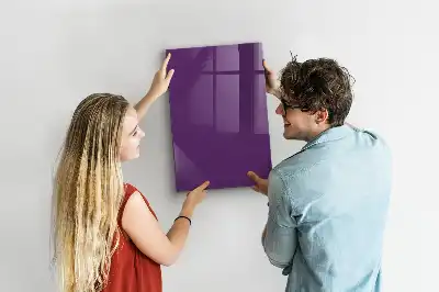 Magnetic dry erase board in purple