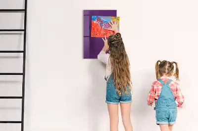 Magnetic dry erase board in purple