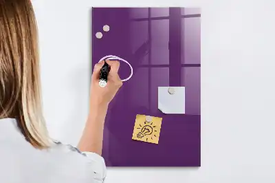Magnetic dry erase board in purple