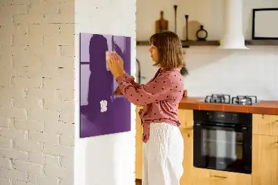 Magnetic dry erase board in purple