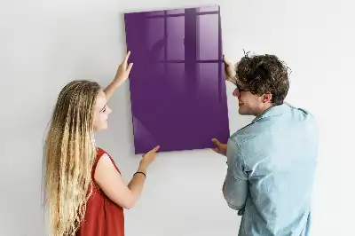 Magnetic dry erase board in purple