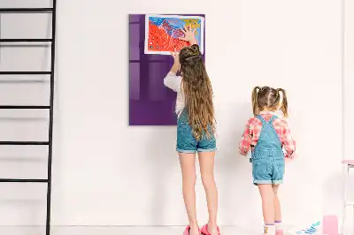 Magnetic dry erase board in purple