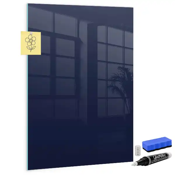Dry erase magnetic board dark navy blue